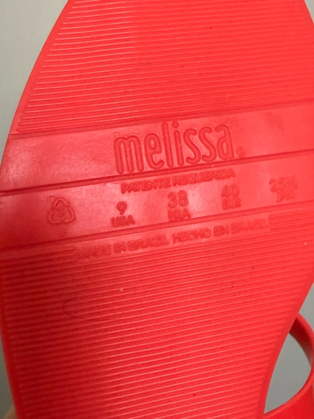Melissa Mar Sandal -  Bright Red Jelly Strap Sandals - Picture 2 of 6